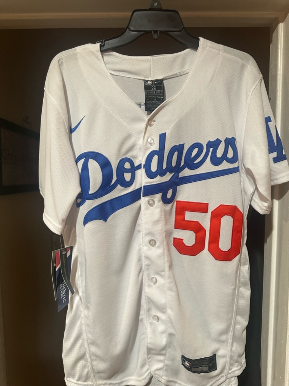 Nike Los Angeles Dodgers Mookie Betts White Baseball Jersey